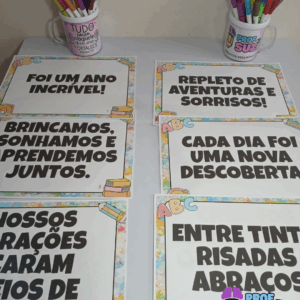 PLAQUINHAS DE ENCERRAMENTO ESCOLAR