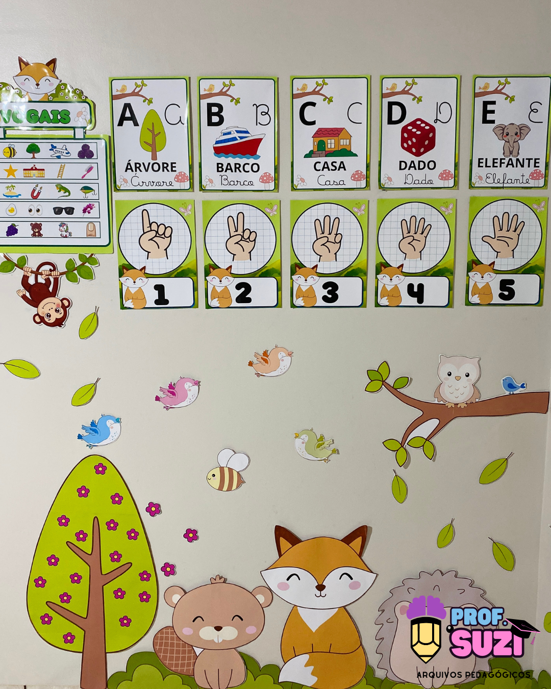 KIT SALA DE AULA - TEMA FLORESTA - Imagem 3