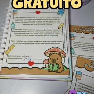 ARQUIVO GRATUITO - BILHETE CADERNO TEMA CAPIVARA