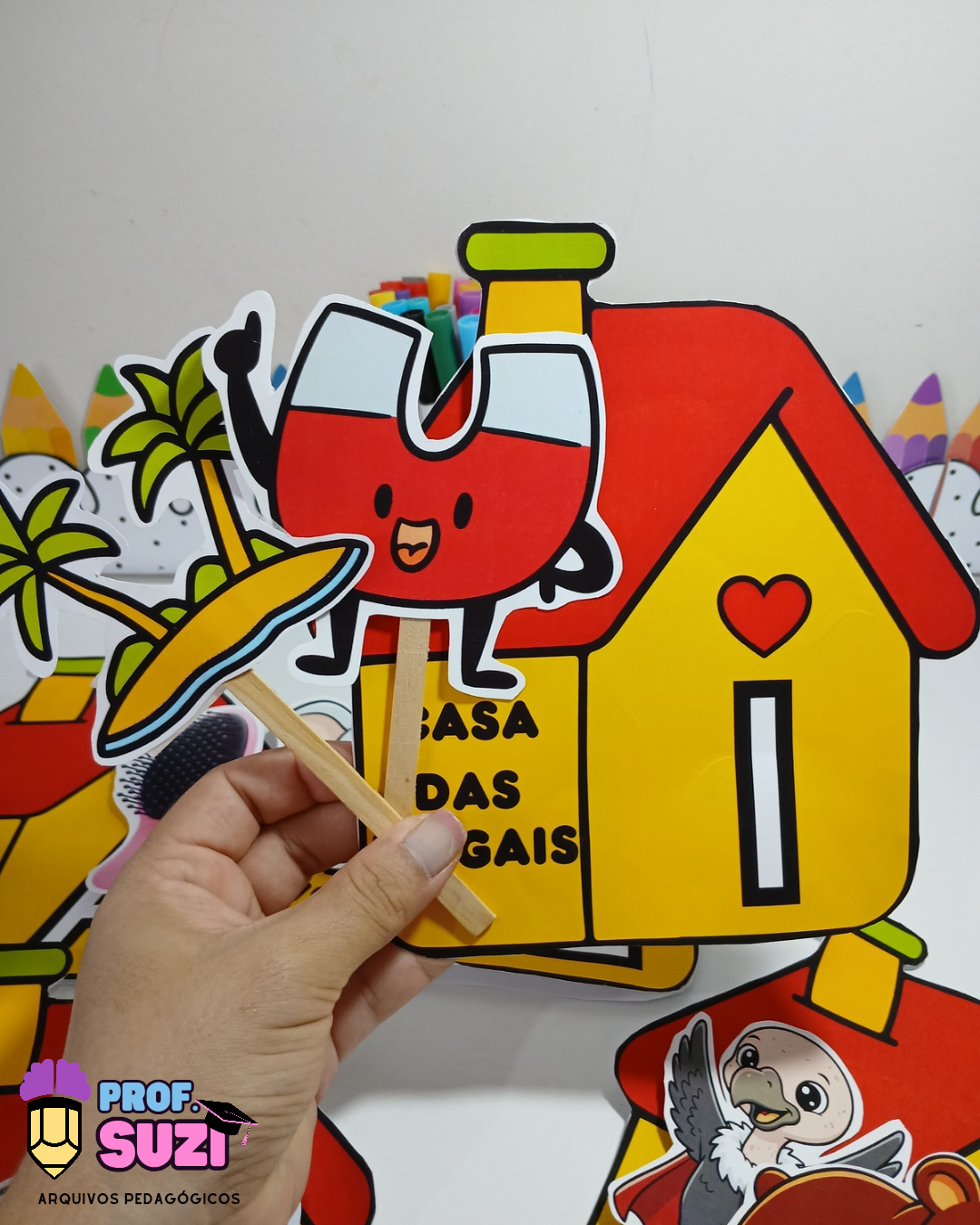 CASINHA DAS VOGAIS - RECURSO PARA ALAFABETIZAÇÃO - Imagem 5