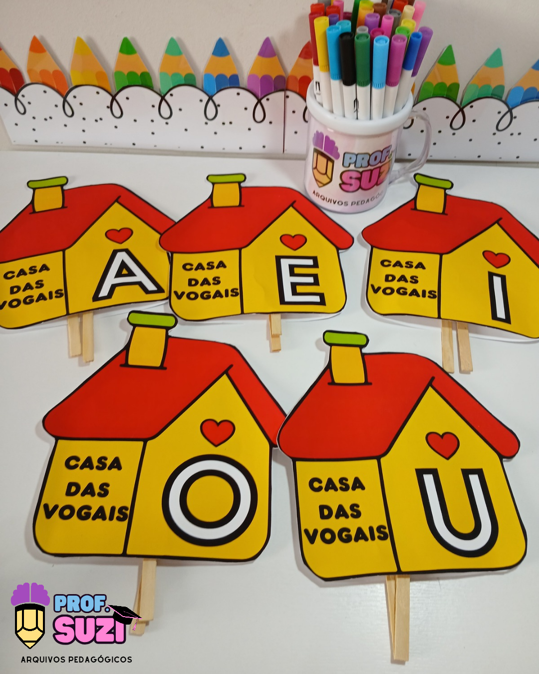 CASINHA DAS VOGAIS - RECURSO PARA ALAFABETIZAÇÃO - Imagem 7