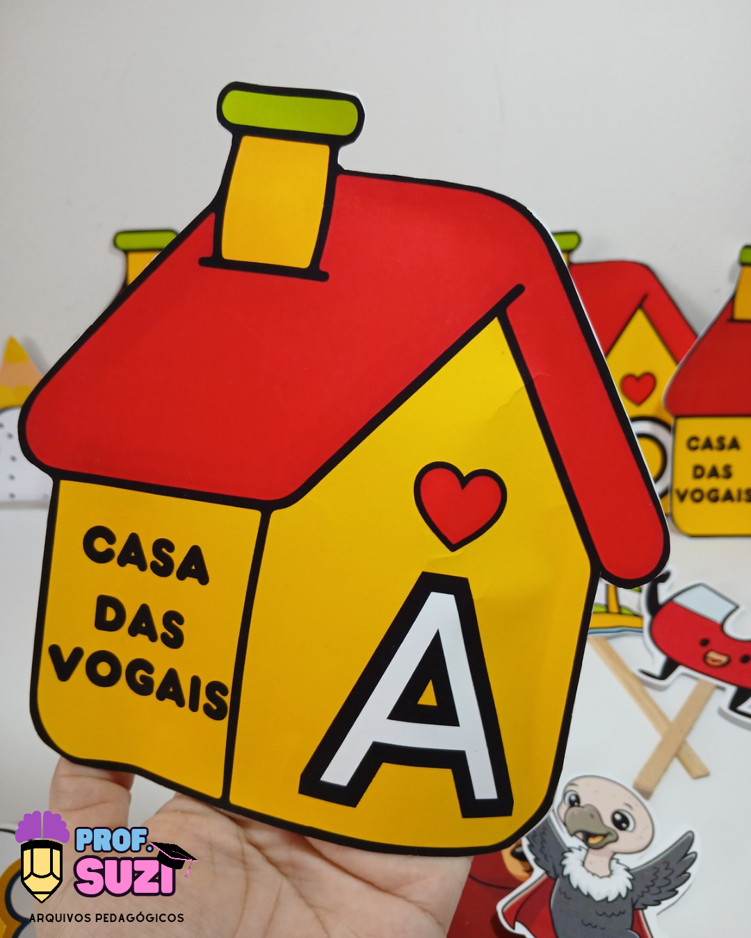 CASINHA DAS VOGAIS - RECURSO PARA ALAFABETIZAÇÃO - Imagem 3