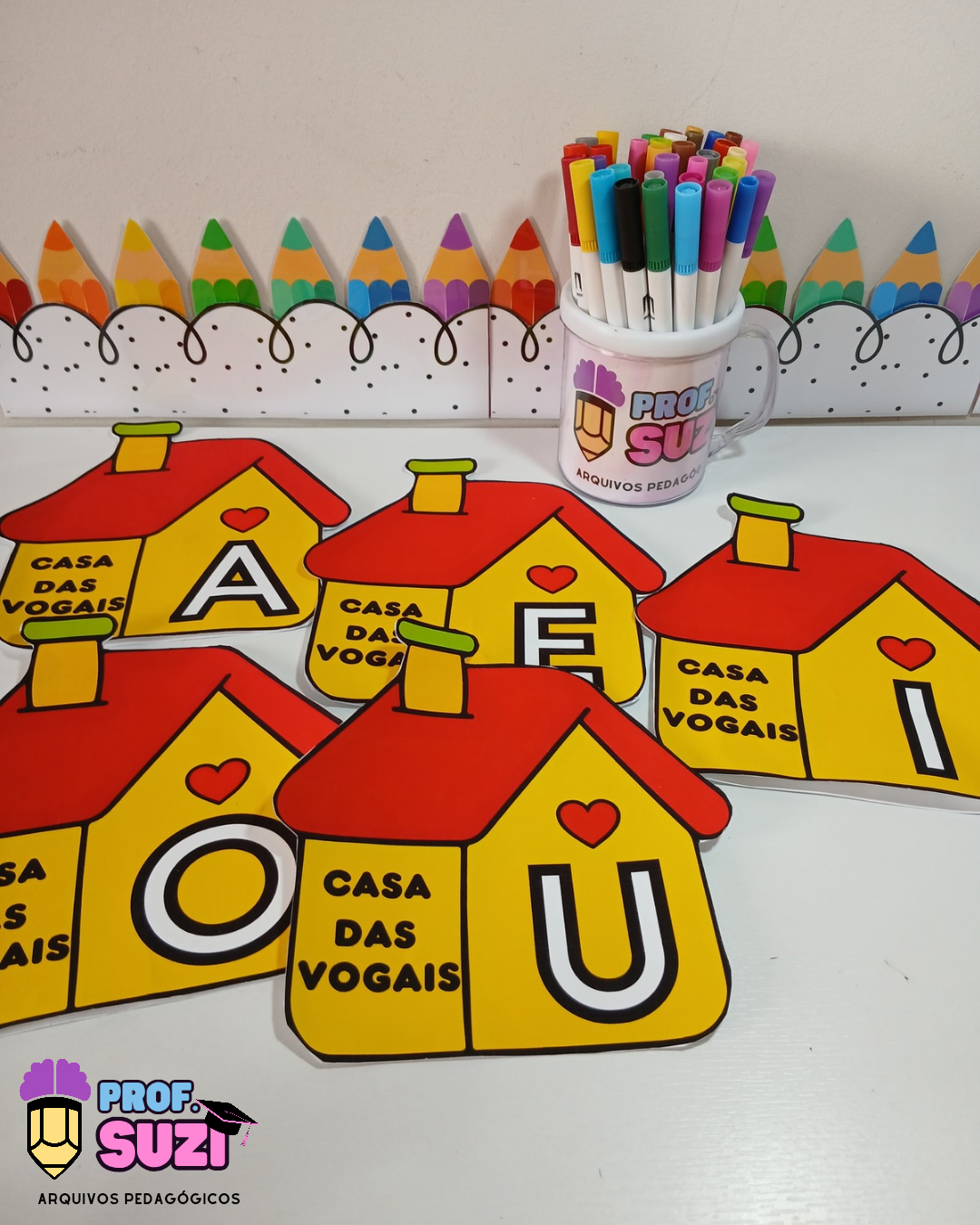 CASINHA DAS VOGAIS - RECURSO PARA ALAFABETIZAÇÃO - Imagem 8