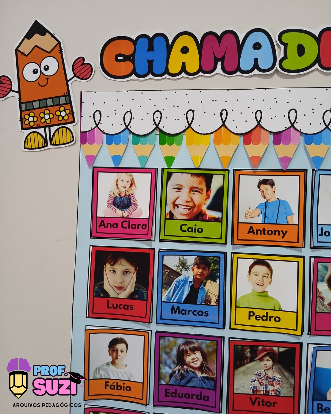 CHAMADINHA TEMA LÁPIS – EDITÁVEL NO CANVA ✏️🌈 - Imagem 4