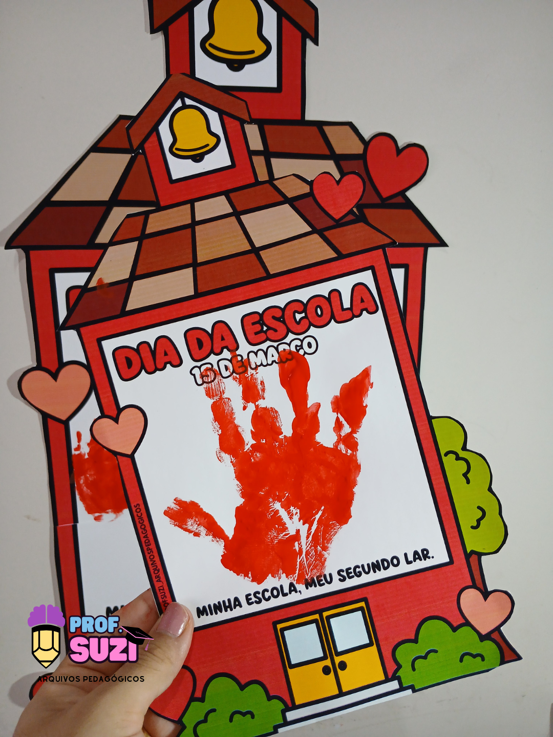 Painel Colaborativo Dia da Escola + Atividade da Mãozinha - Imagem 3