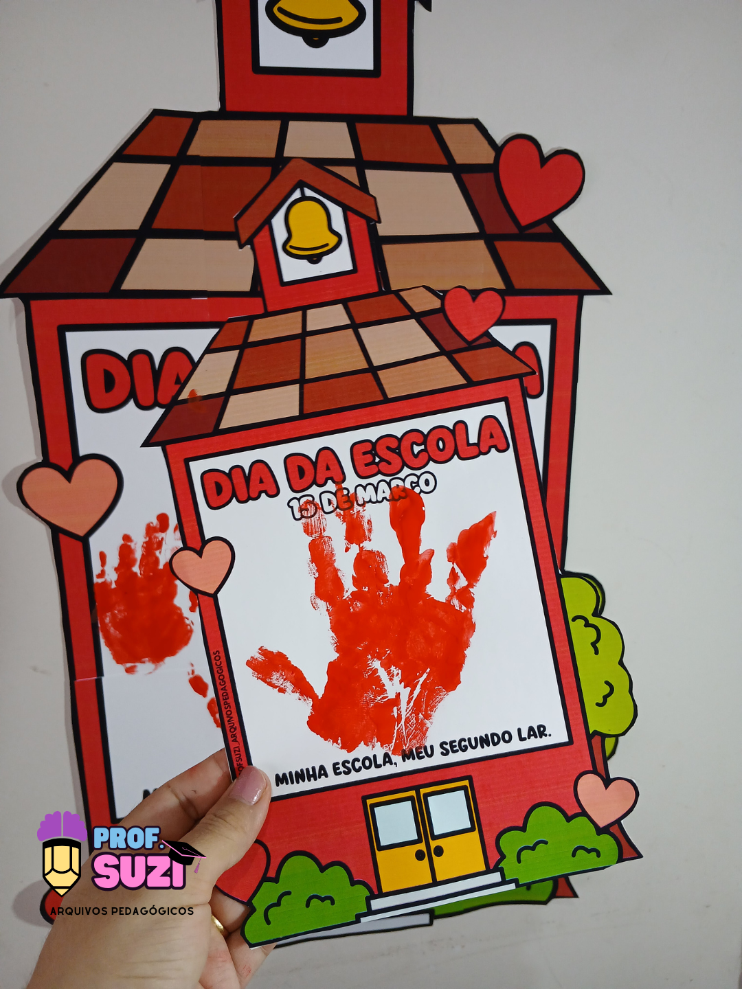 Painel Colaborativo Dia da Escola + Atividade da Mãozinha - Imagem 4