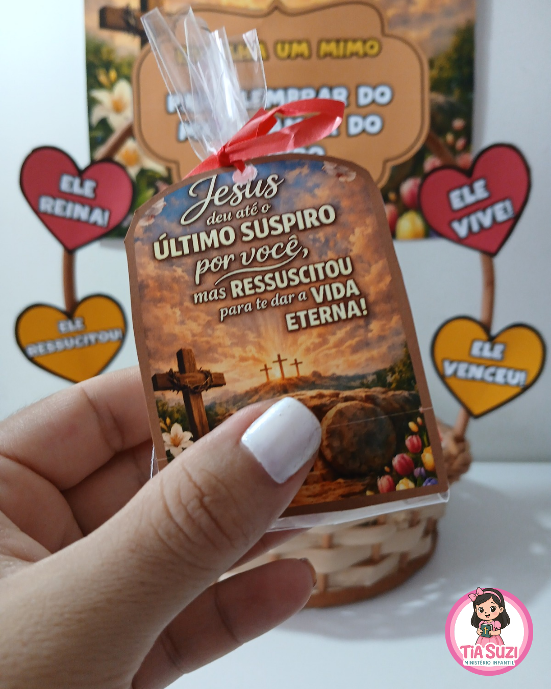 KIT ESPECIAL DE PÁSCOA PAINEL + CESTA PARA SUSPIRO - Imagem 5