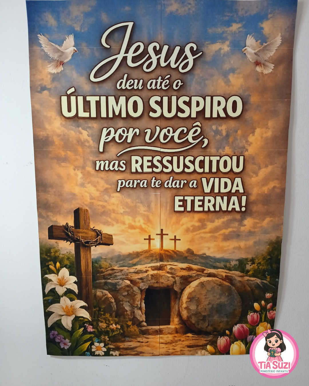 KIT ESPECIAL DE PÁSCOA PAINEL + CESTA PARA SUSPIRO - Imagem 3