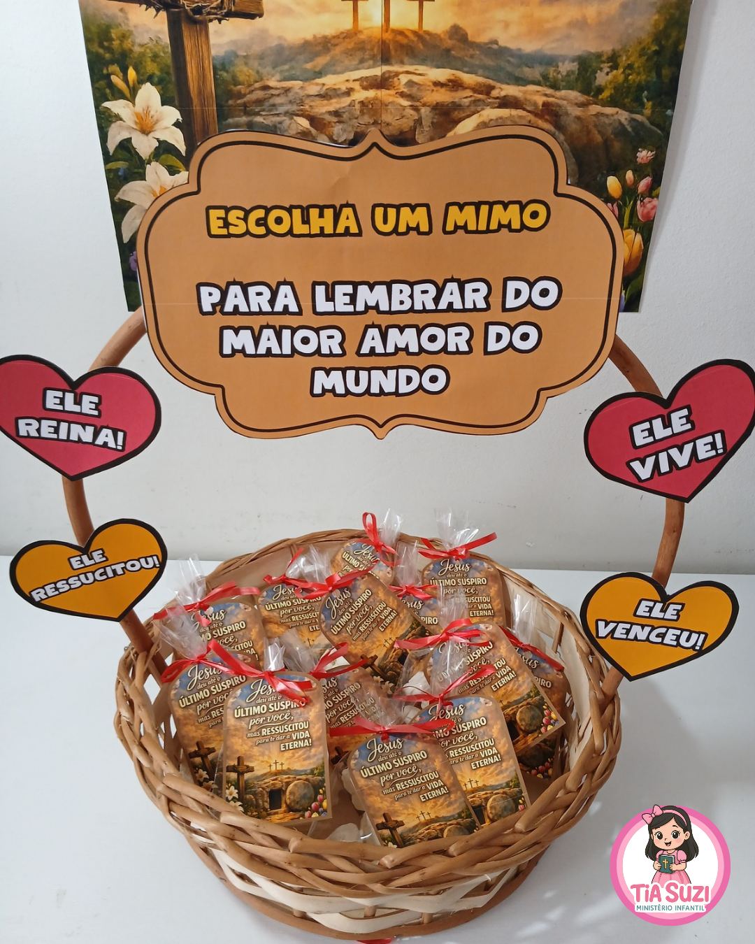KIT ESPECIAL DE PÁSCOA PAINEL + CESTA PARA SUSPIRO - Imagem 4