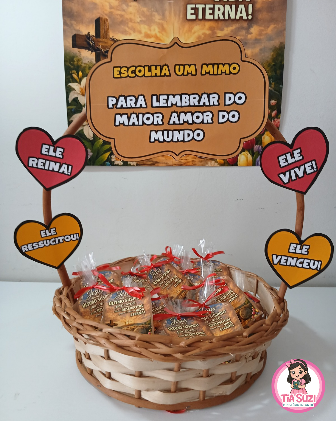 KIT ESPECIAL DE PÁSCOA PAINEL + CESTA PARA SUSPIRO - Imagem 8