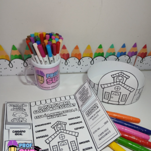 LAPBOOK + COROA – DIA DA ESCOLA ✨🏫