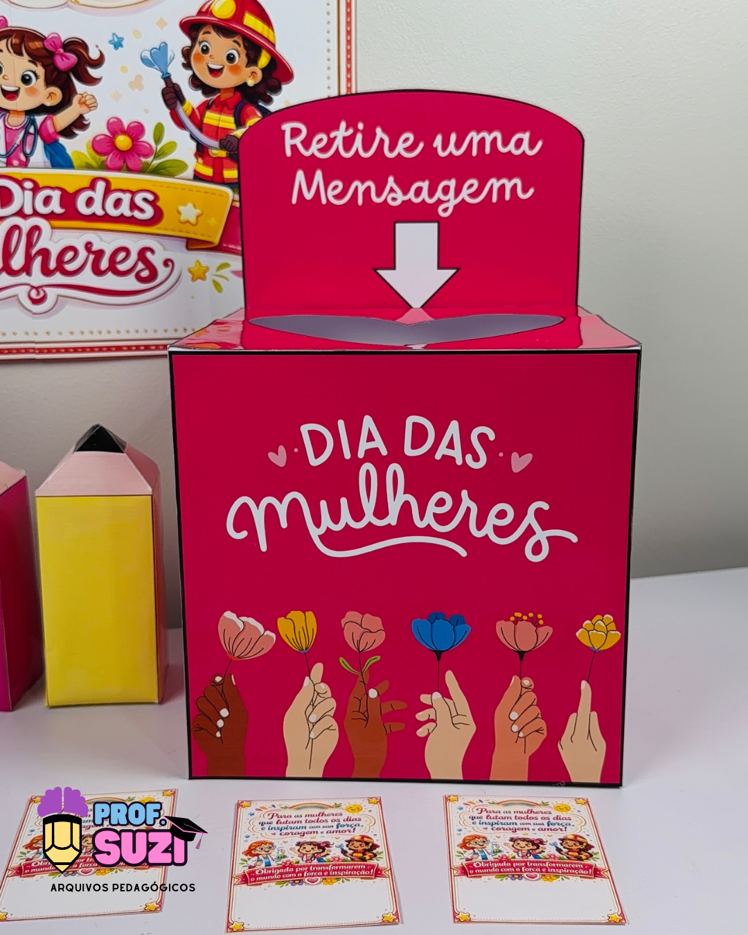 KIT DIA DAS MULHERES – PAINEL + CAIXA INTERATIVA - Imagem 2