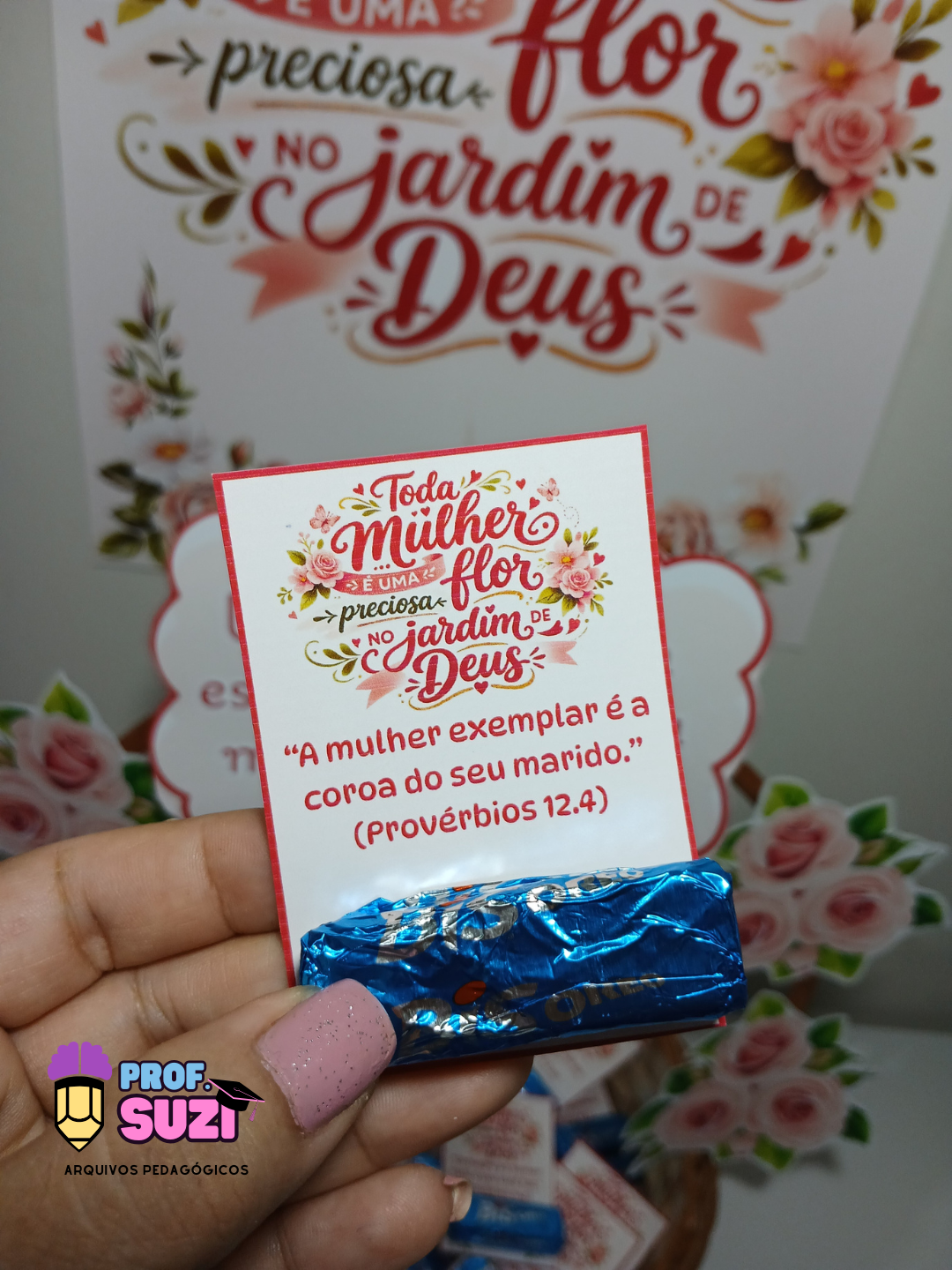 Kit Mulher Preciosa – Painel + Cesta com Versículos - Imagem 11
