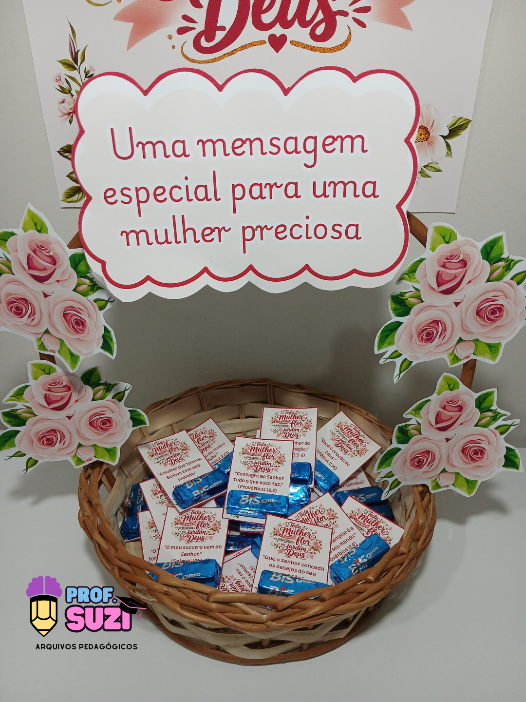 Kit Mulher Preciosa – Painel + Cesta com Versículos - Imagem 3