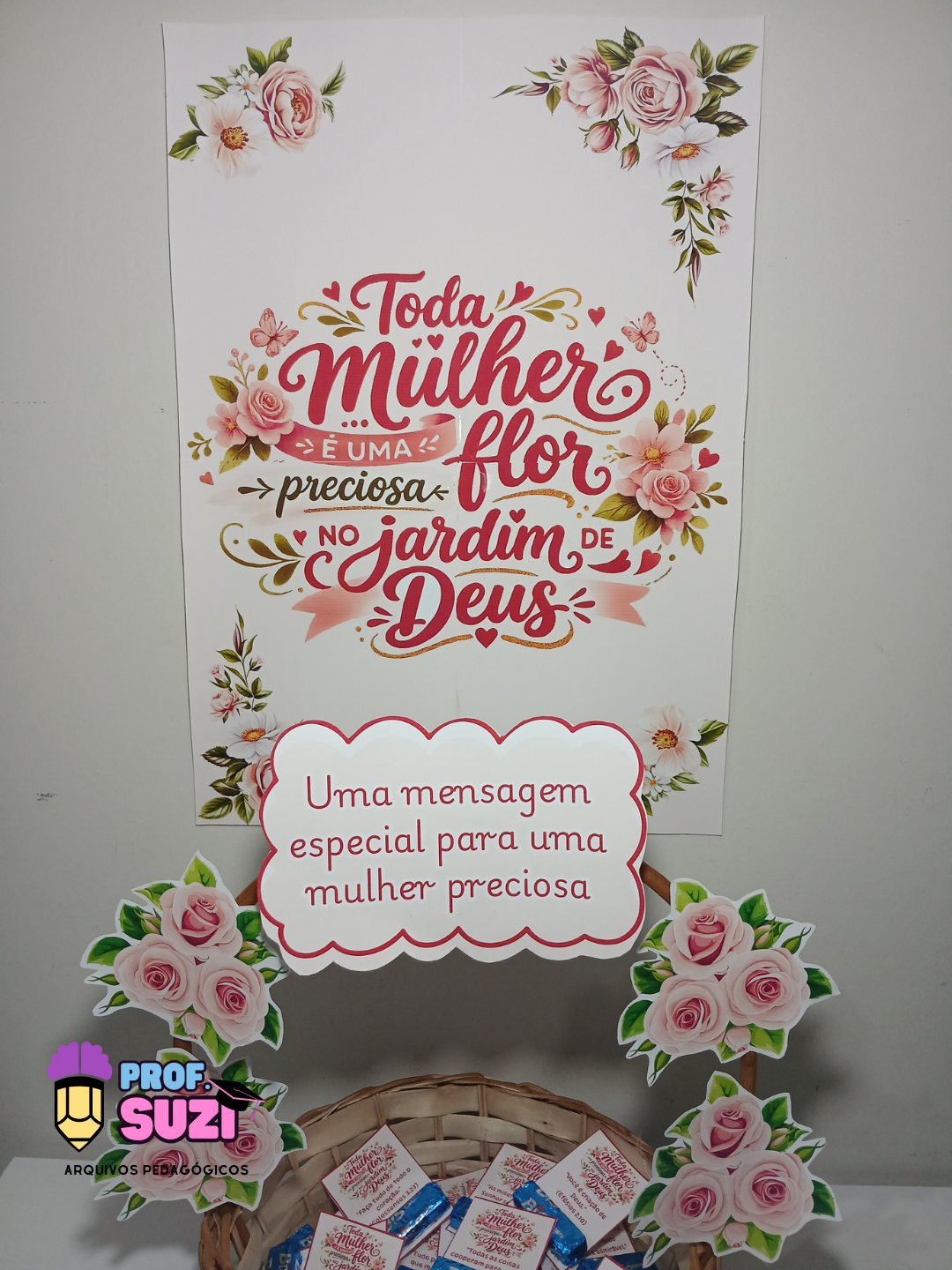 Kit Mulher Preciosa – Painel + Cesta com Versículos - Imagem 4