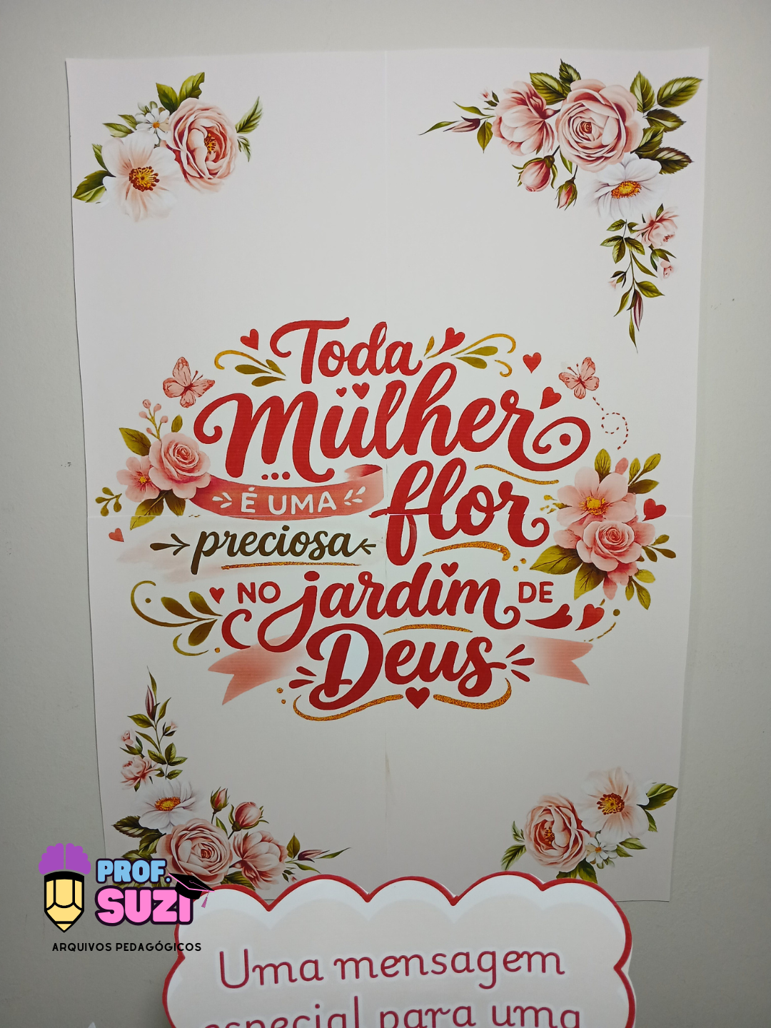 Kit Mulher Preciosa – Painel + Cesta com Versículos - Imagem 5