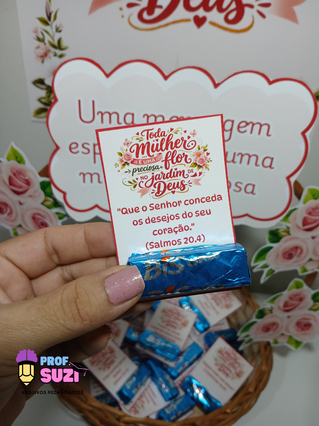 Kit Mulher Preciosa – Painel + Cesta com Versículos - Imagem 6
