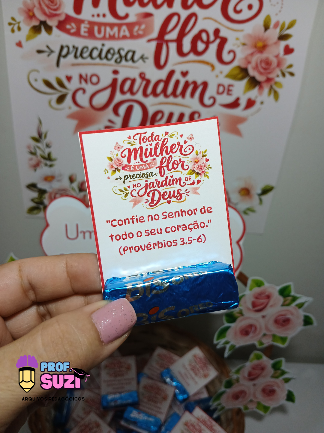 Kit Mulher Preciosa – Painel + Cesta com Versículos - Imagem 7