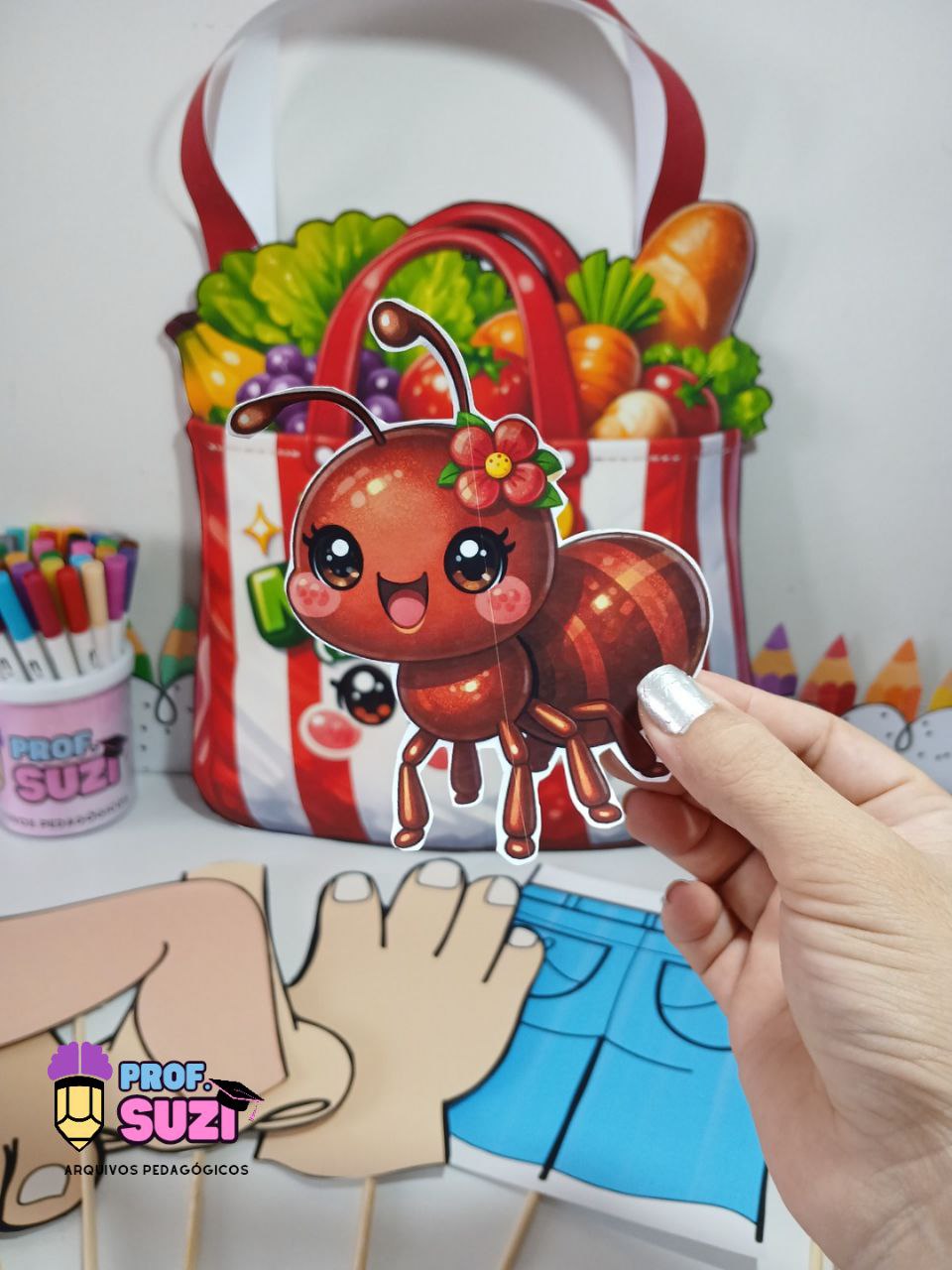 🐜 Sacola Interativa – Fui ao Mercado da Formiguinha - Imagem 5