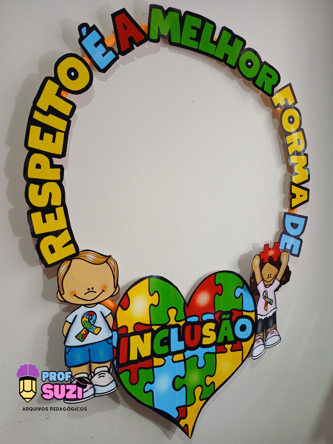 ✨ Moldura para Bambolê – Respeito é a Melhor Forma de Inclusão ✨ - Imagem 2