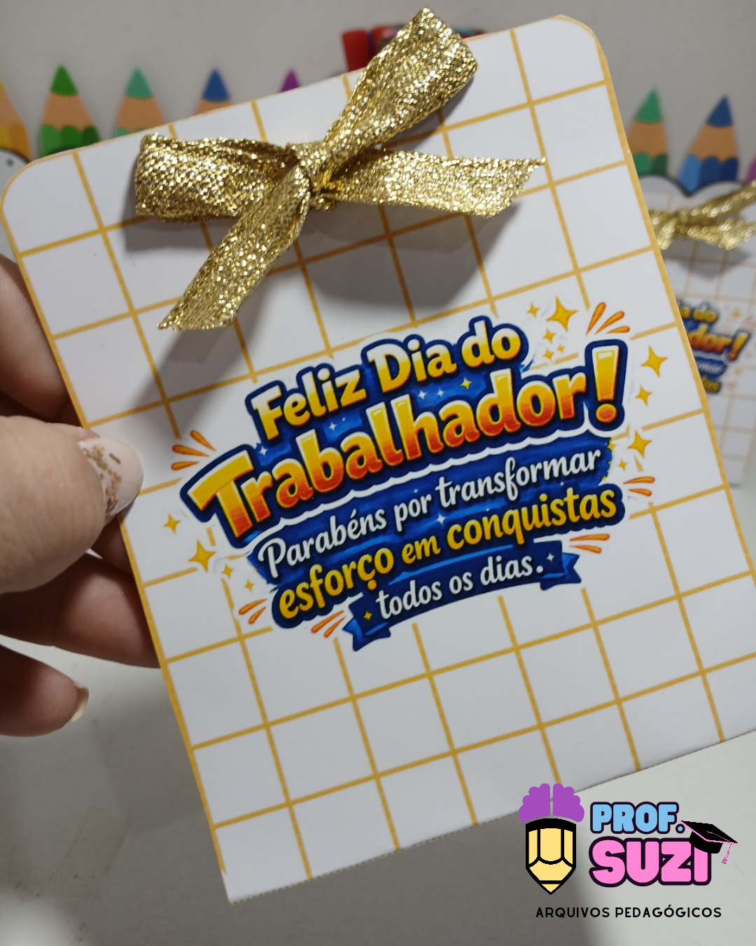 Tag para Bombom Dia do Trabalhador – Arquivo Digital para Imprimir - Imagem 5