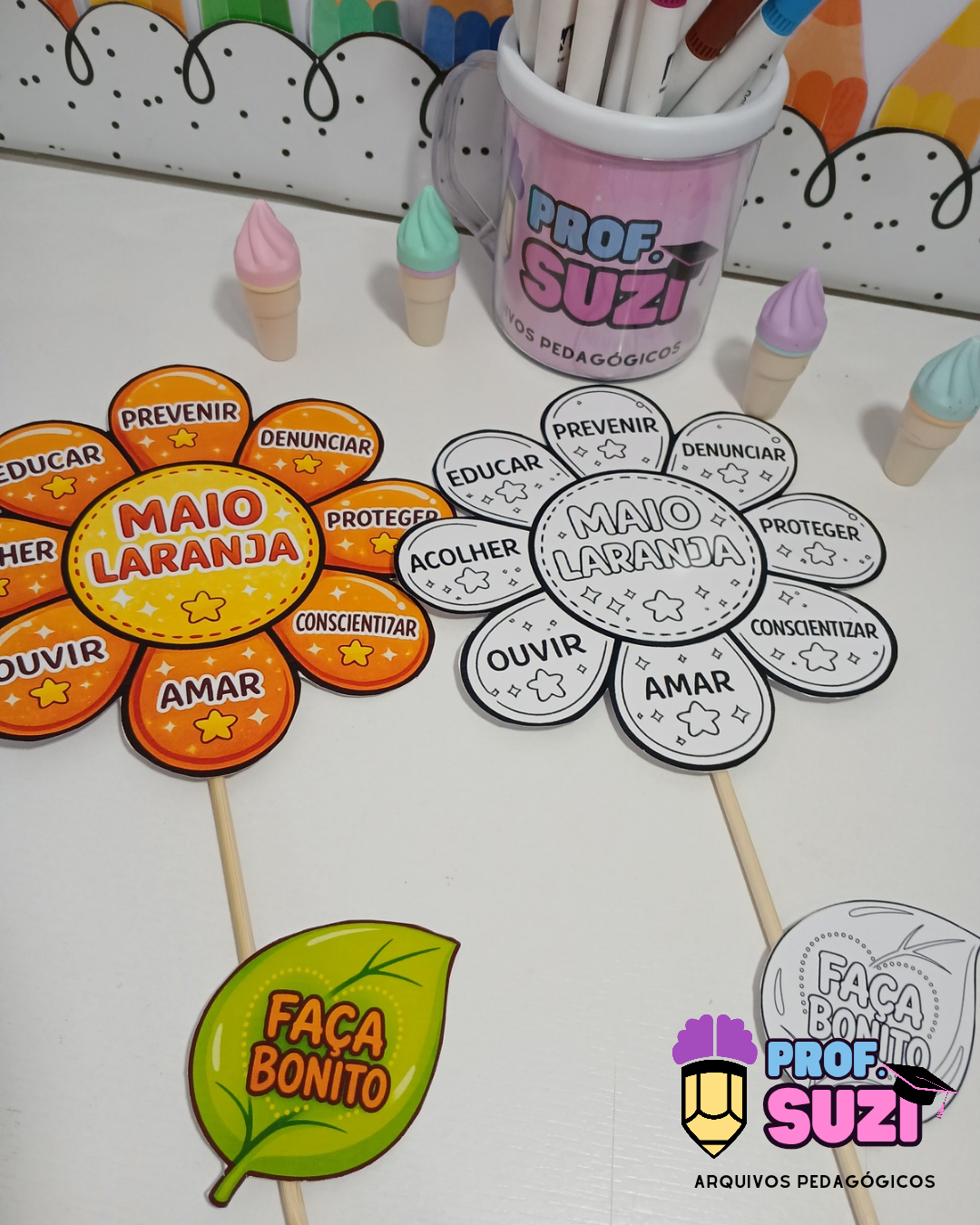 🧡 FLOR MAIO LARANJA – RECURSO PEDAGÓGICO 🧡 - Imagem 4