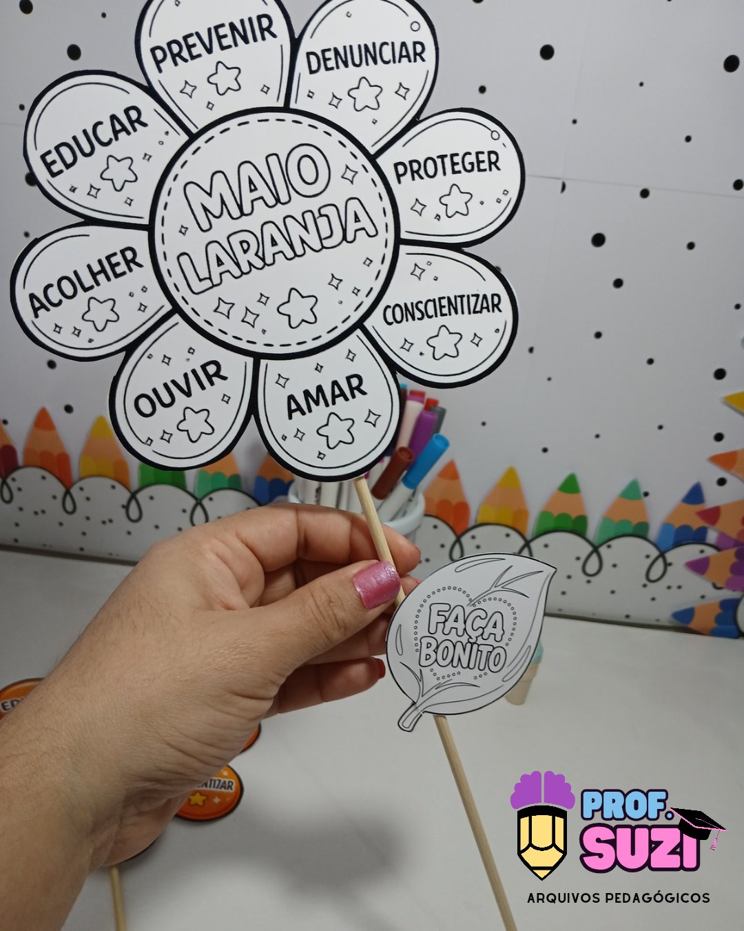 🧡 FLOR MAIO LARANJA – RECURSO PEDAGÓGICO 🧡 - Imagem 2