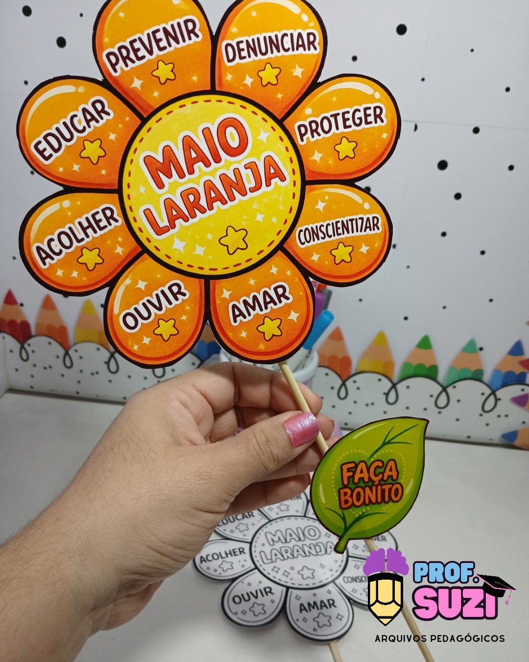 🧡 FLOR MAIO LARANJA – RECURSO PEDAGÓGICO 🧡 - Imagem 3