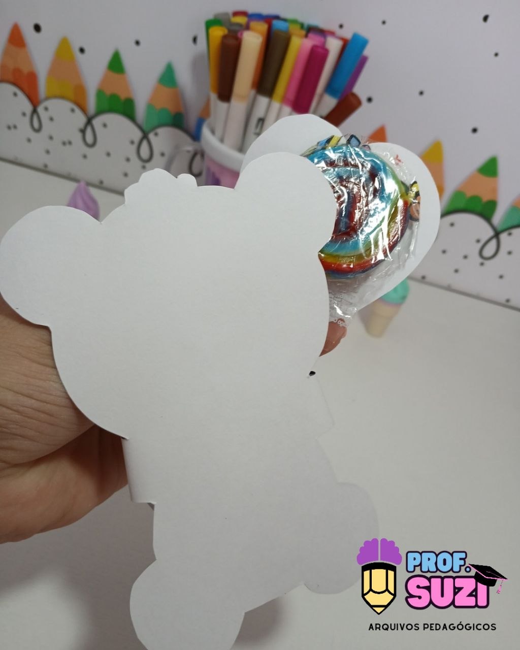 LEMBRANCINHA DIA DO ABRAÇO – URSINHO COM PIRULITO 💕🧸 - Imagem 6