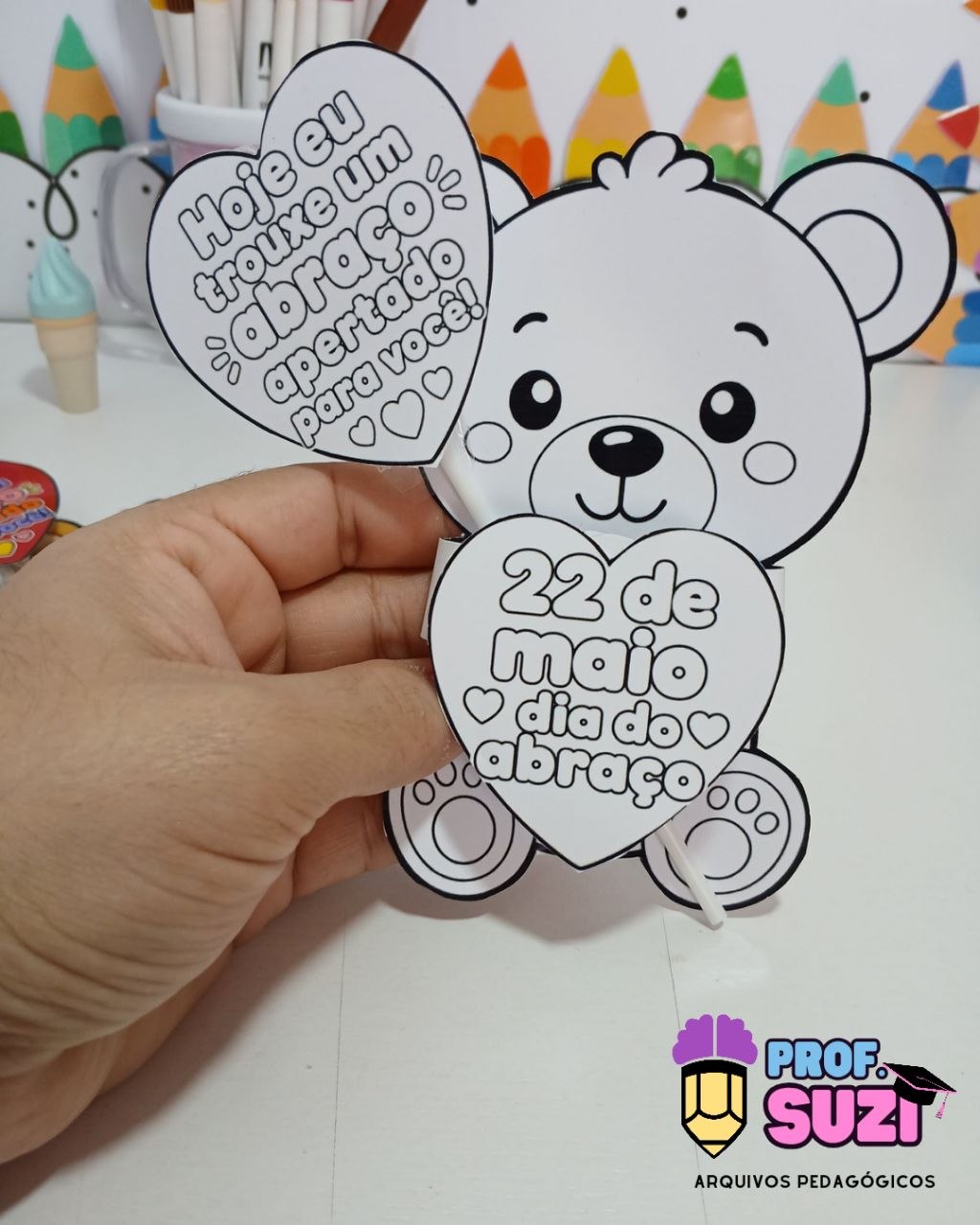 LEMBRANCINHA DIA DO ABRAÇO – URSINHO COM PIRULITO 💕🧸 - Imagem 3