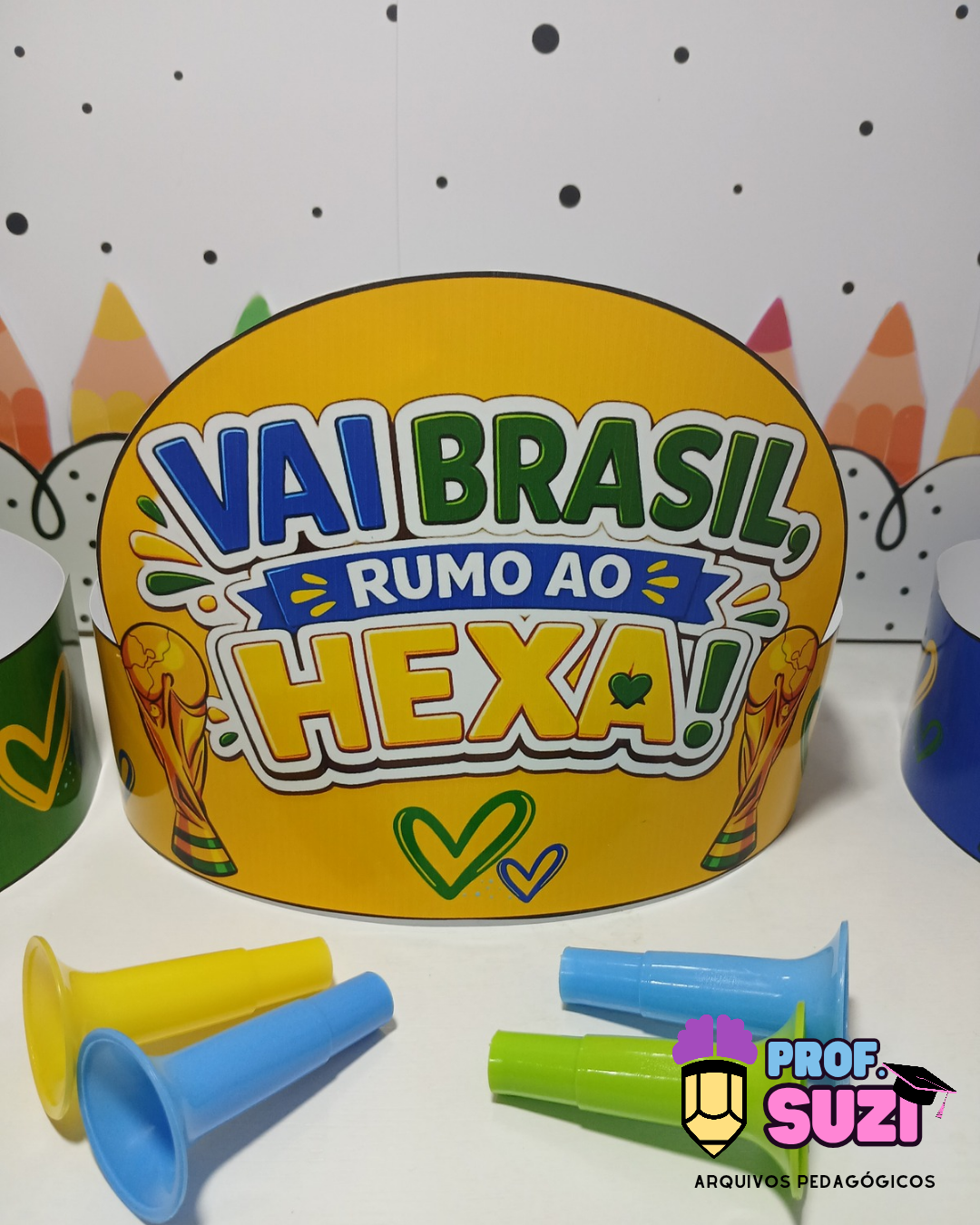 🇧🇷✨ KIT COROAS – VAI BRASIL, RUMO AO HEXA! ✨🇧🇷 - Imagem 2