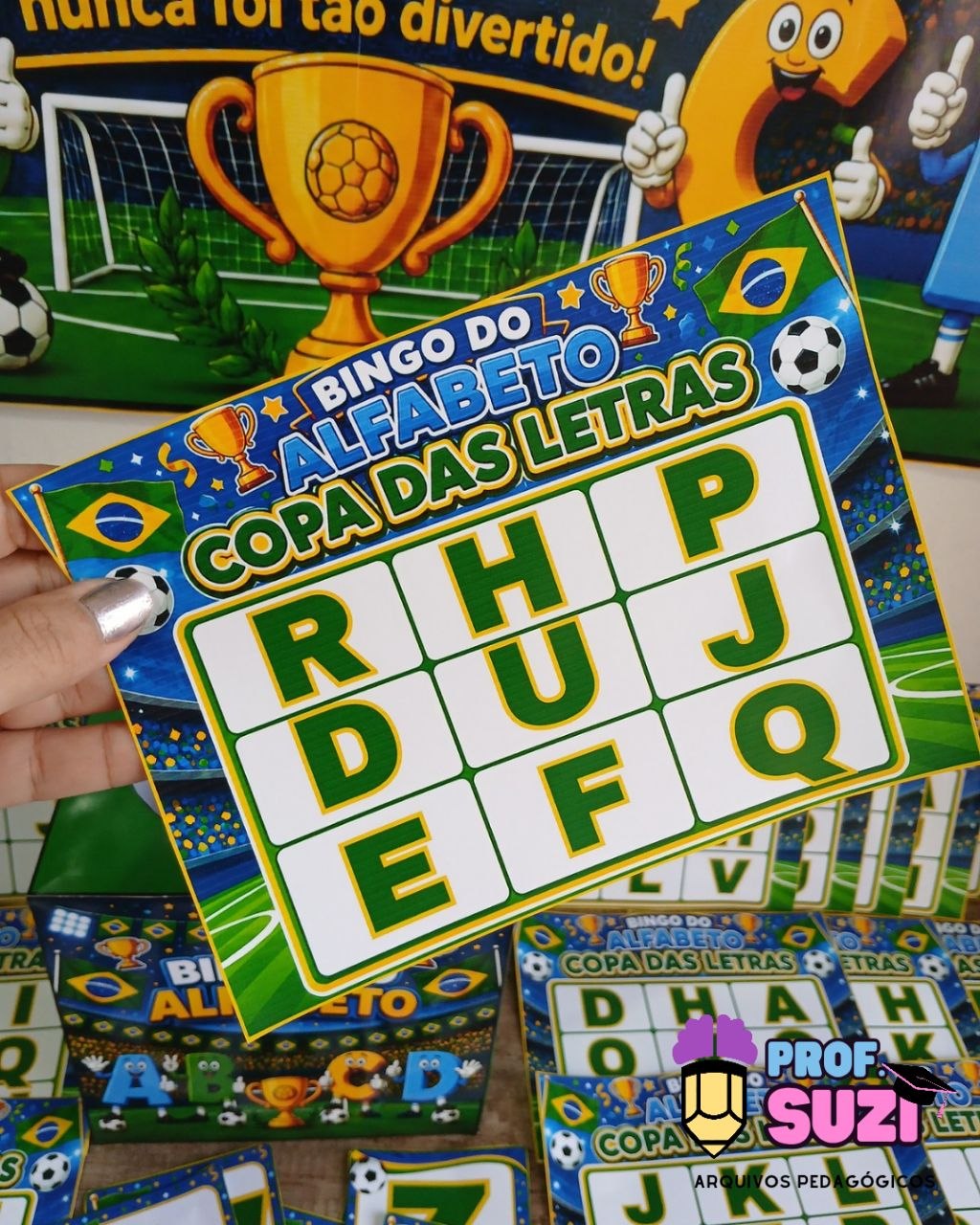 🏆⚽ BINGO DO ALFABETO – COPA DAS LETRAS ⚽🏆 - Imagem 10
