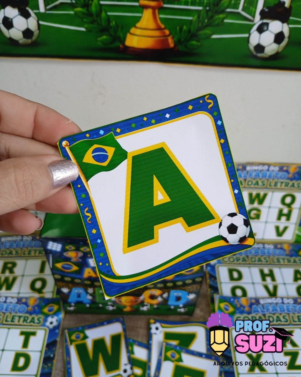 🏆⚽ BINGO DO ALFABETO – COPA DAS LETRAS ⚽🏆 - Imagem 3