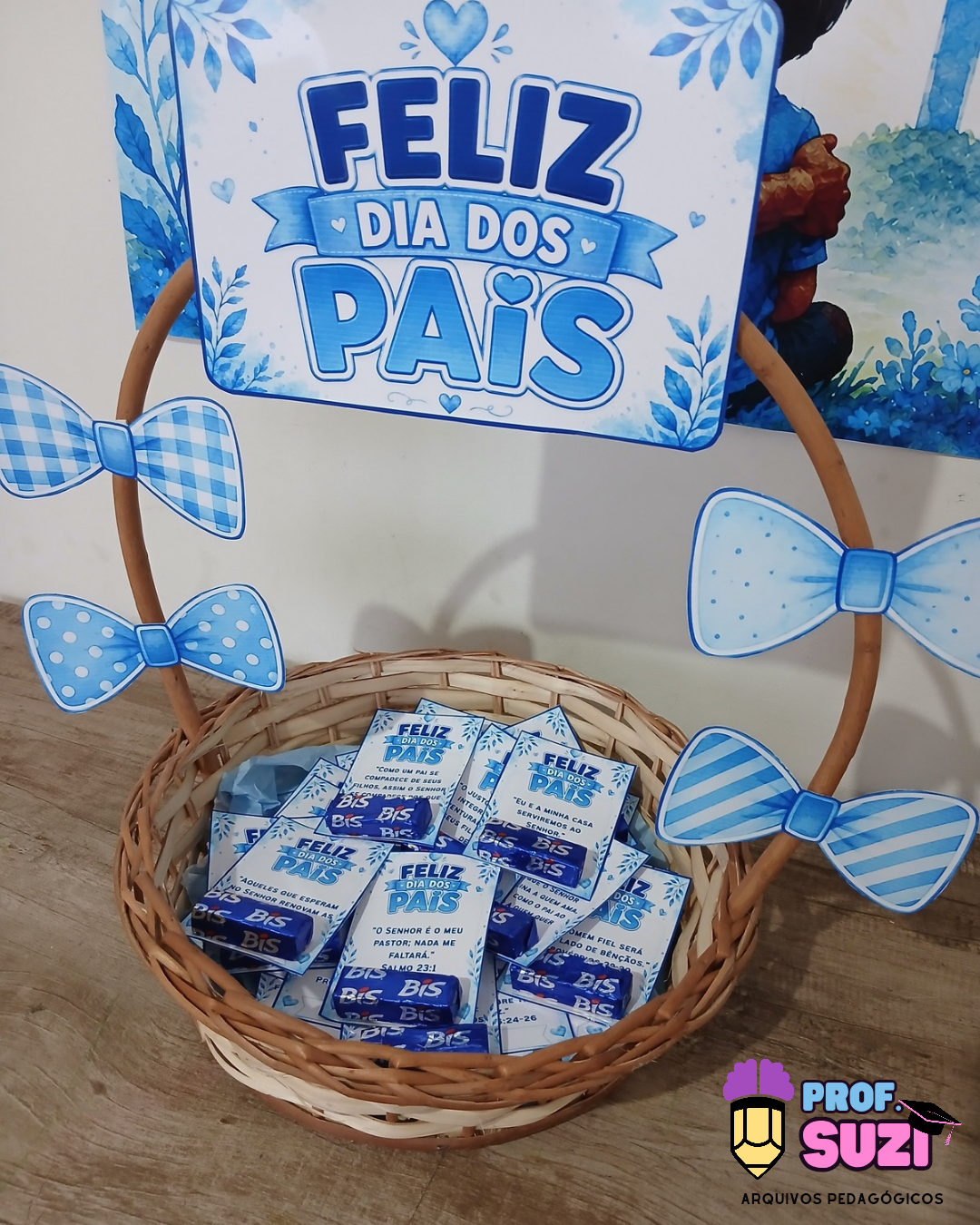 PAINEL + CESTA COM VERSĂCULOS DIA DOS PAIS đ - Imagem 8