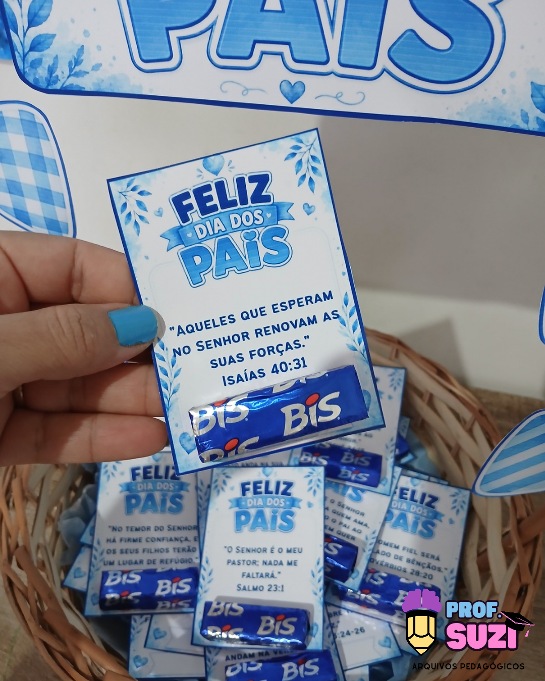 PAINEL + CESTA COM VERSĂCULOS DIA DOS PAIS đ - Imagem 6