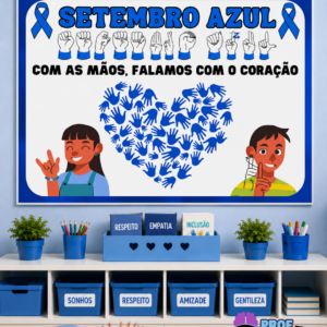 💙 Painel Setembro Azul – Com as Mãos, Falamos com o Coração