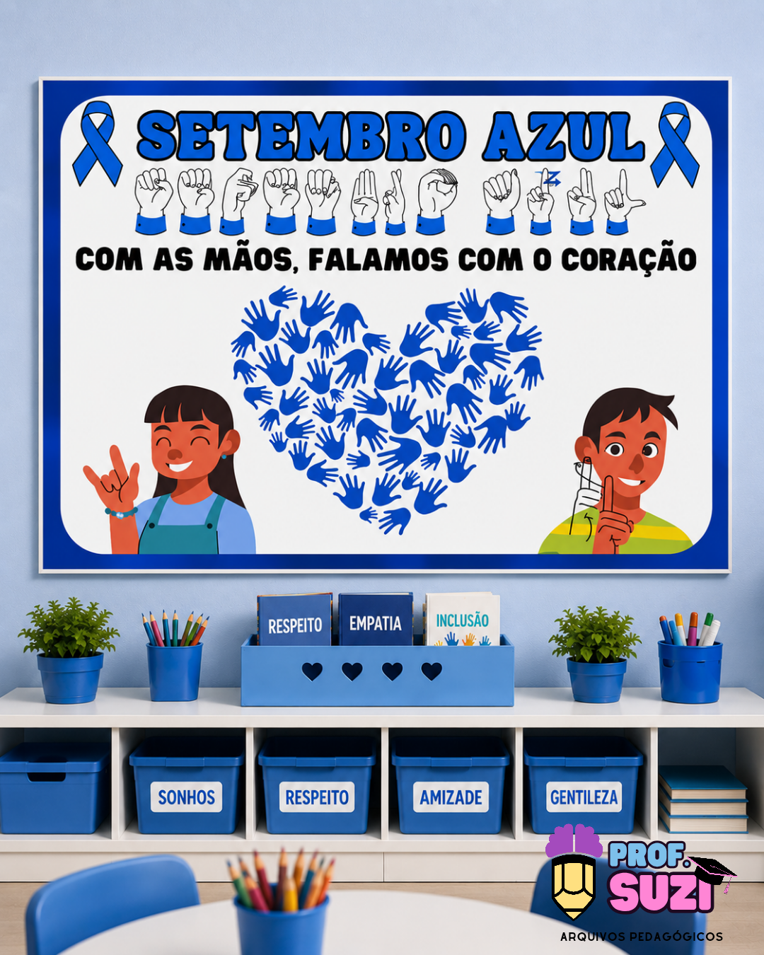 đ Painel Setembro Azul â Com as MĂŁos, Falamos com o Coração