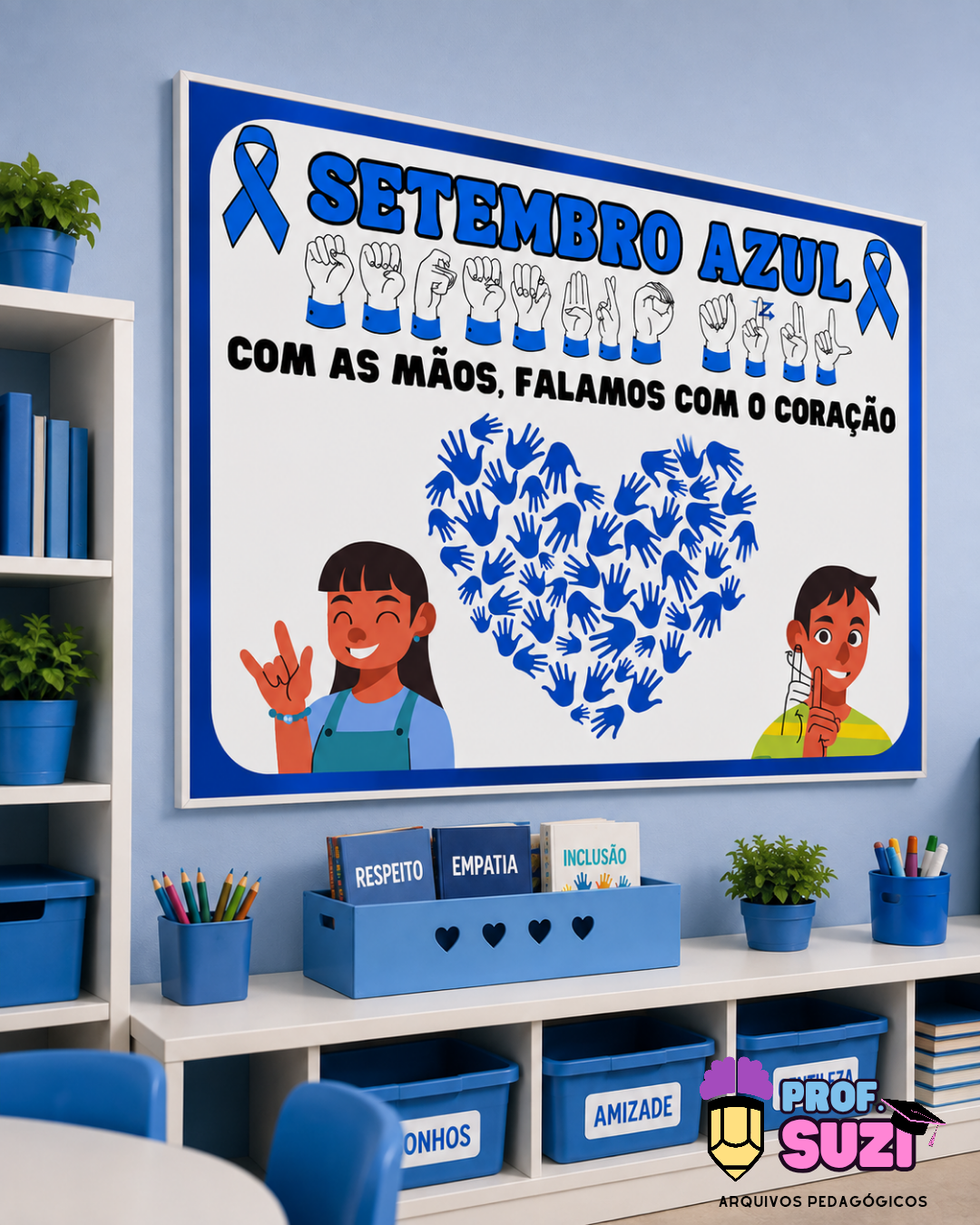 đ Painel Setembro Azul â Com as MĂŁos, Falamos com o Coração - Imagem 2