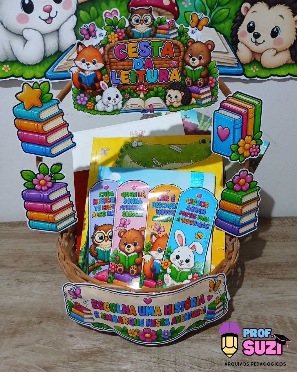 KIT CANTINHO DA LEITURA — FLORESTA ENCANTADA 🦊🌳 - Imagem 8