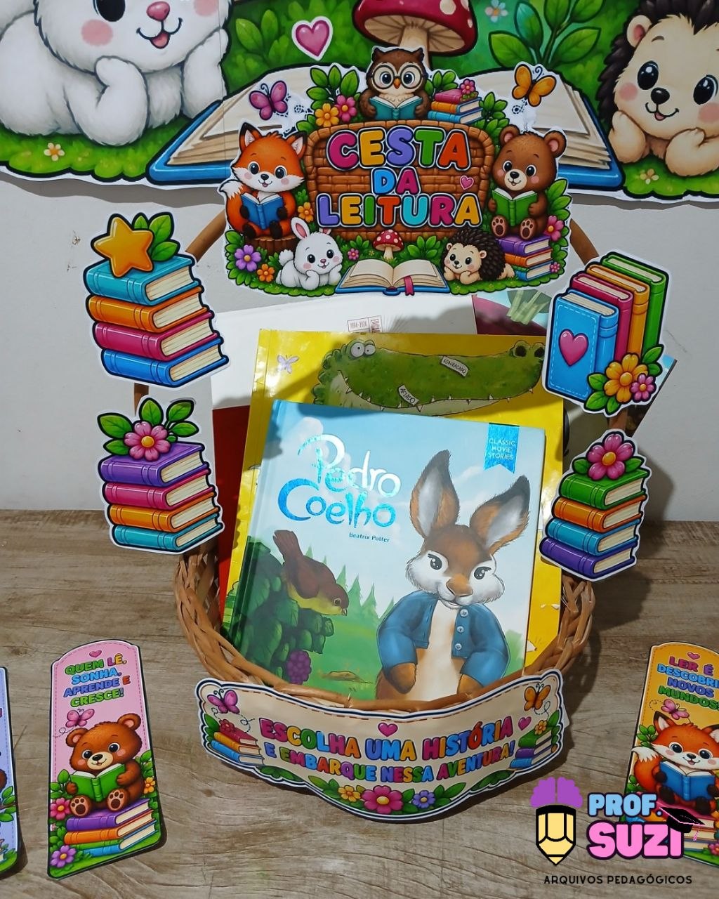KIT CANTINHO DA LEITURA — FLORESTA ENCANTADA 🦊🌳 - Imagem 5