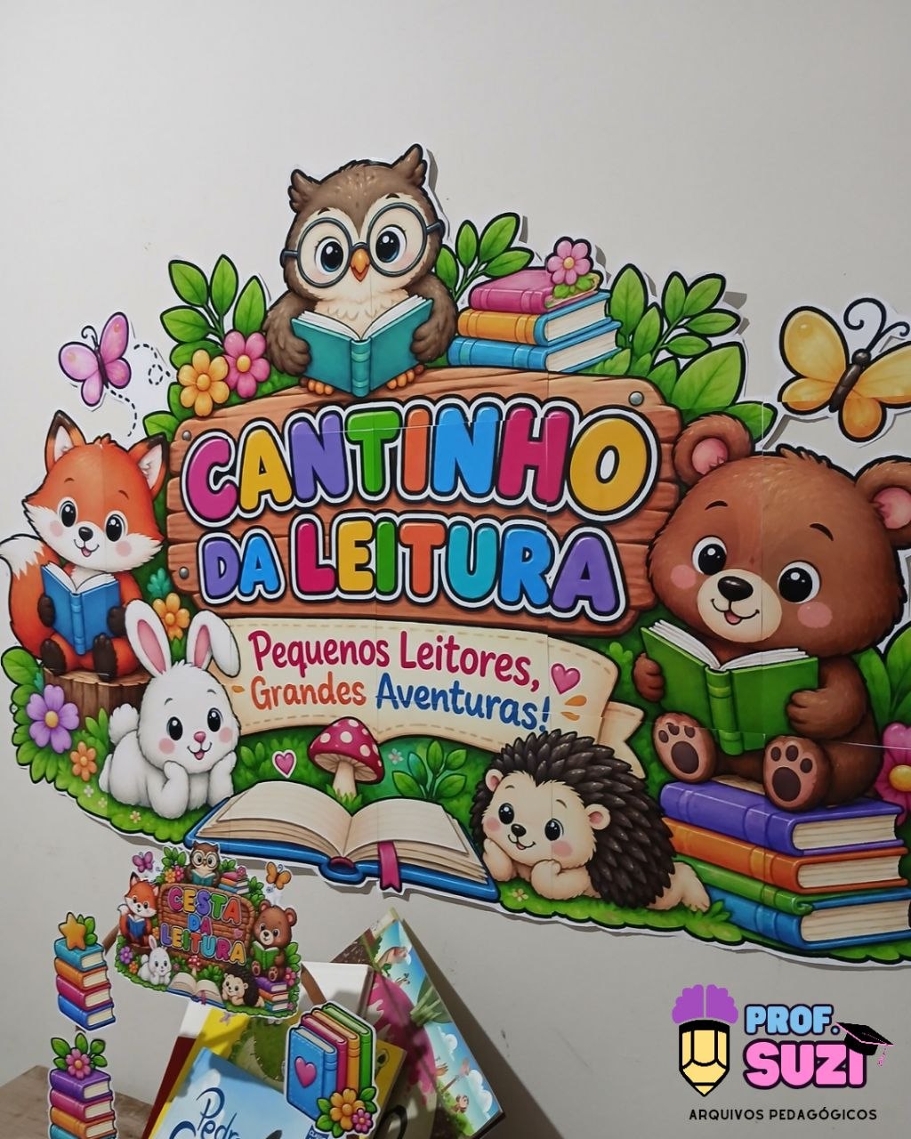 KIT CANTINHO DA LEITURA — FLORESTA ENCANTADA 🦊🌳 - Imagem 4