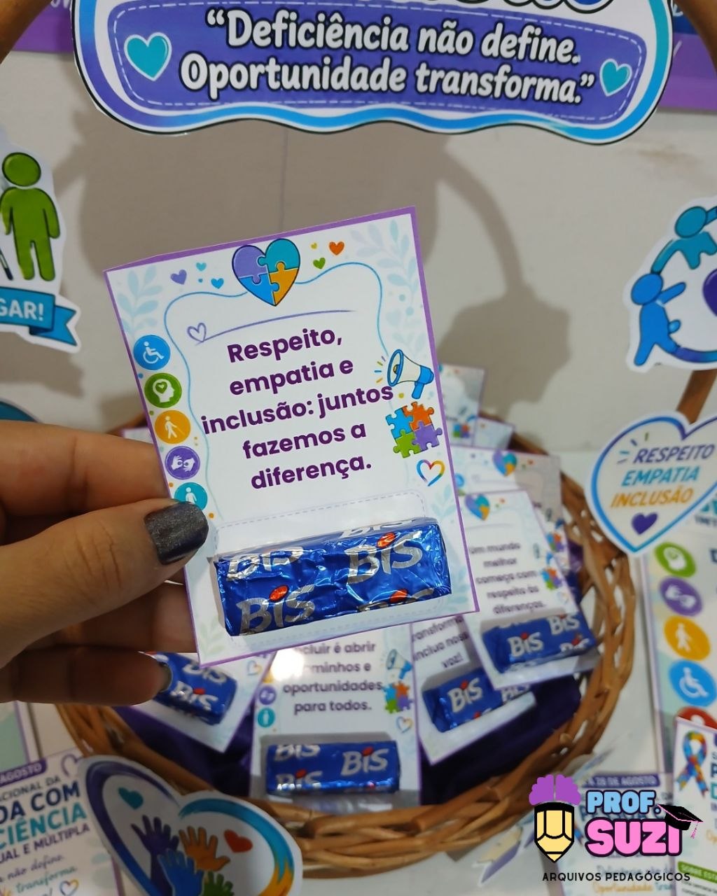 KIT CESTA DA INCLUSÃO - Semana Nacional da Pessoa com Deficiência Intelectual e Múltipla - Imagem 9