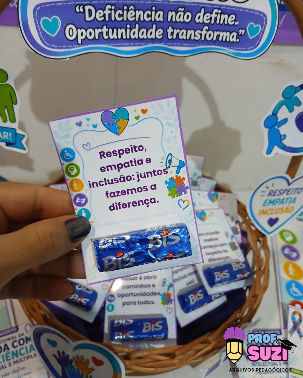 KIT CESTA DA INCLUSÃO - Semana Nacional da Pessoa com Deficiência Intelectual e Múltipla - Imagem 8
