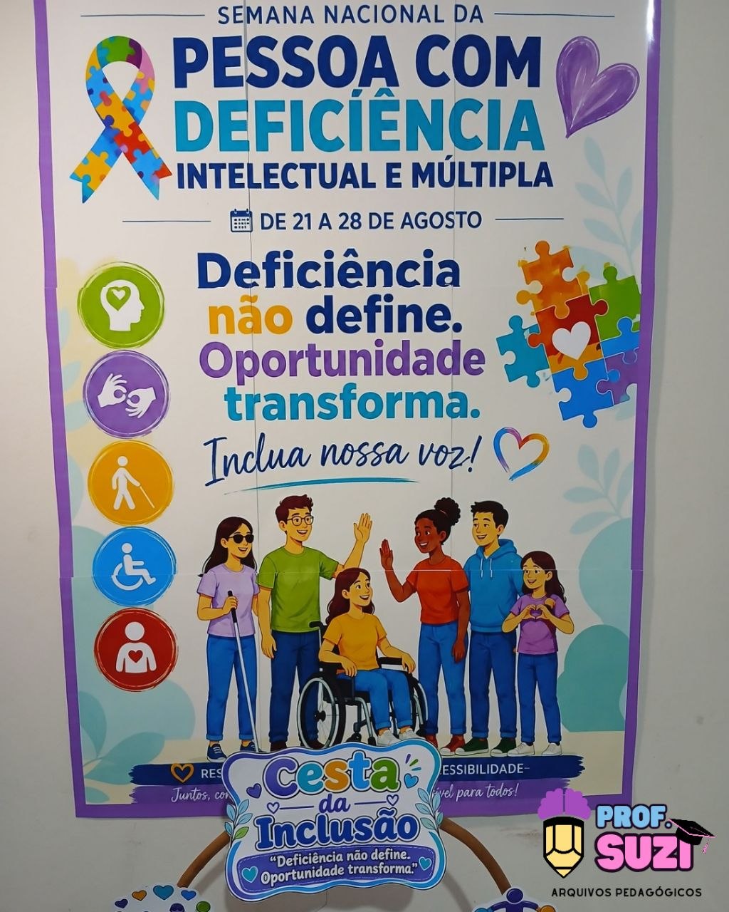 KIT CESTA DA INCLUSÃO - Semana Nacional da Pessoa com Deficiência Intelectual e Múltipla - Imagem 3
