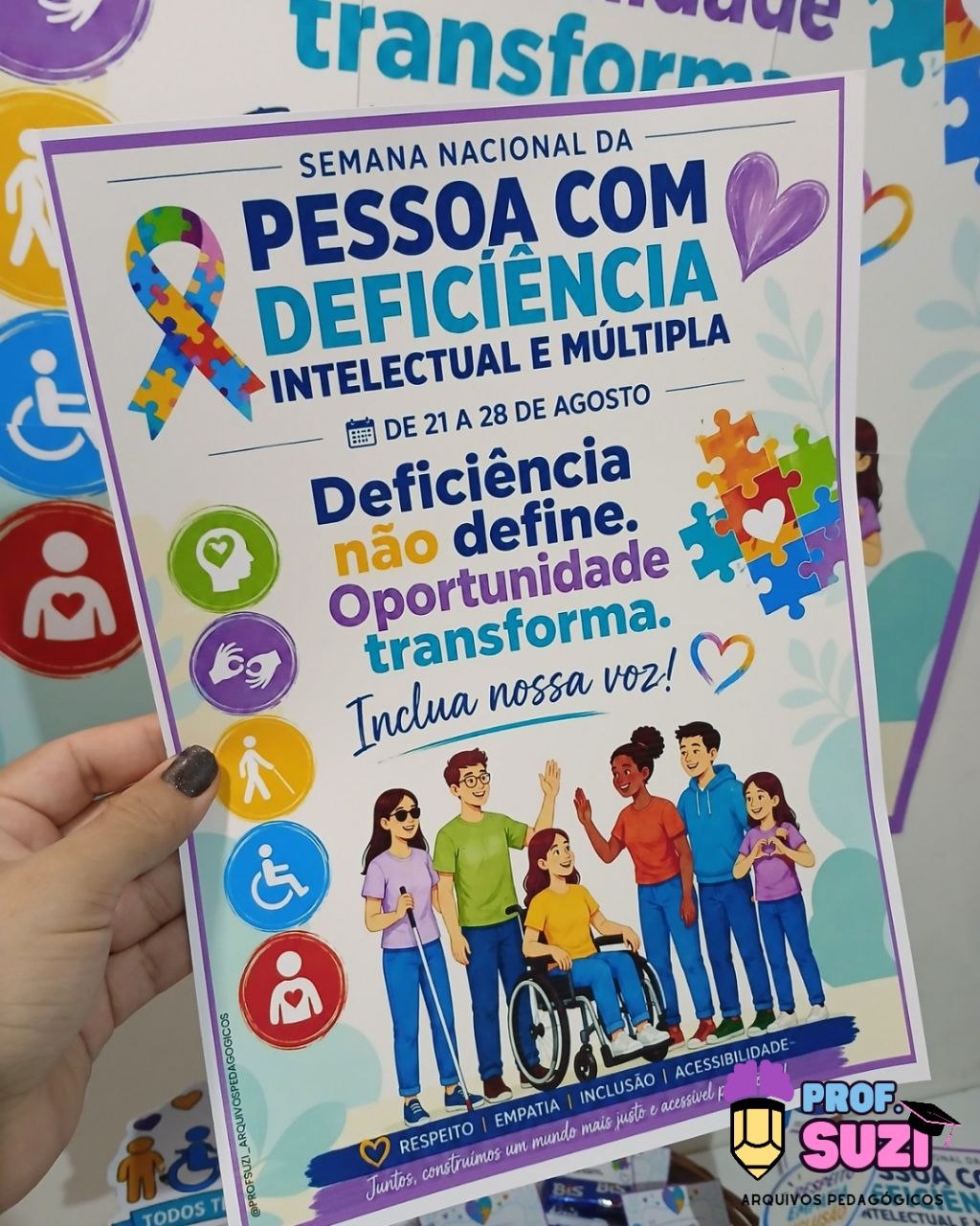 KIT CESTA DA INCLUSÃO - Semana Nacional da Pessoa com Deficiência Intelectual e Múltipla - Imagem 7