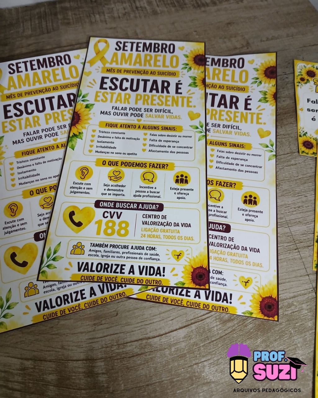 Kit Setembro Amarelo – Escutar é Estar Presente 🌻💛 - Imagem 6