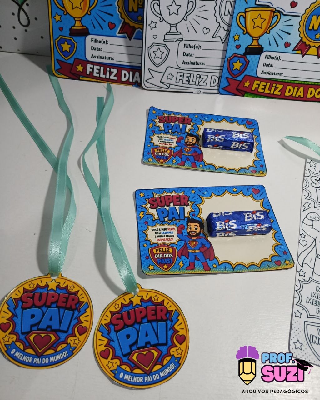 🦸♂️ Kit Lembrancinhas Dia dos Pais – Super Pai | Arquivo Digital PDF - Imagem 6
