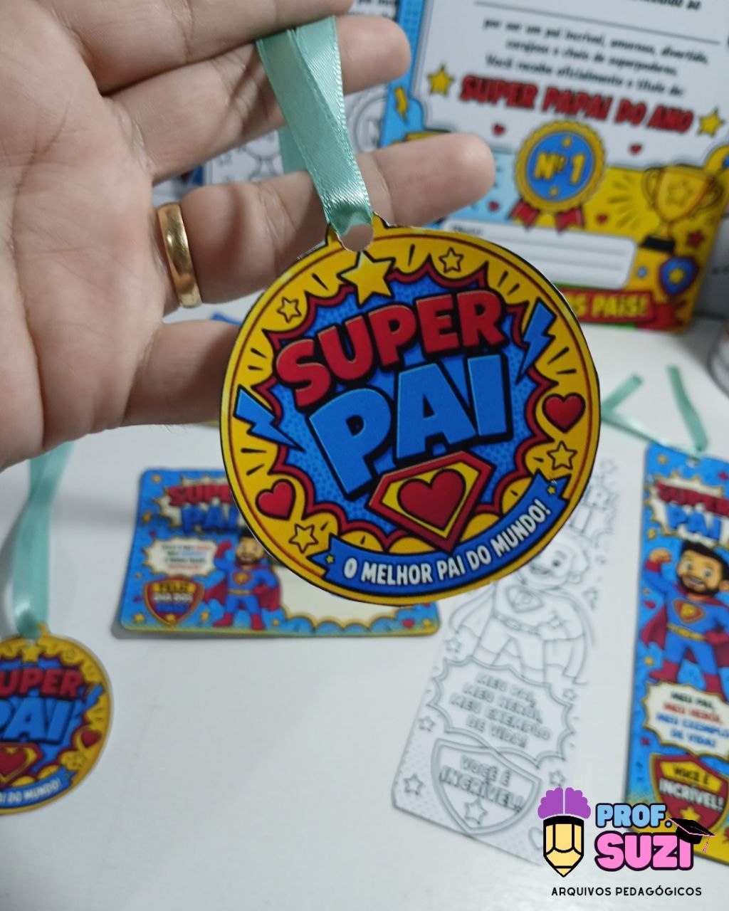 🦸♂️ Kit Lembrancinhas Dia dos Pais – Super Pai | Arquivo Digital PDF - Imagem 7