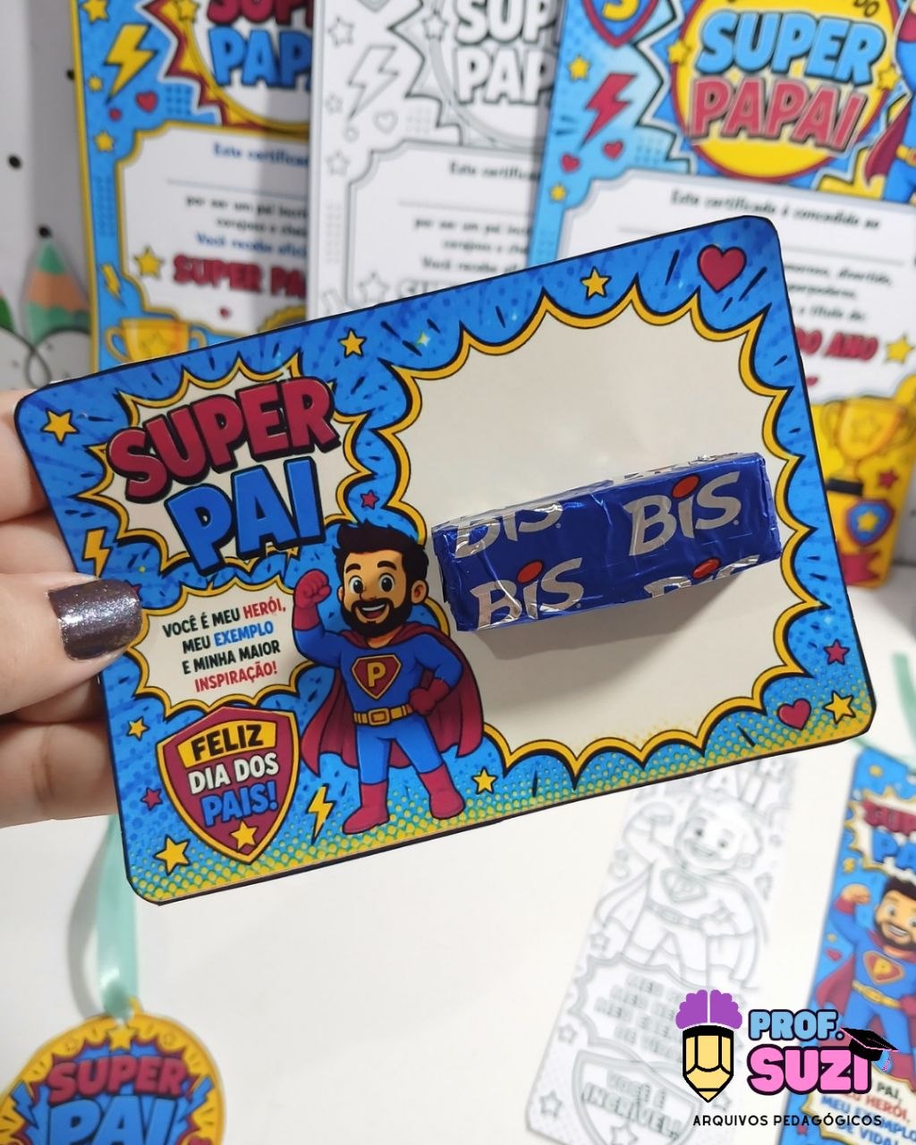 🦸♂️ Kit Lembrancinhas Dia dos Pais – Super Pai | Arquivo Digital PDF - Imagem 3