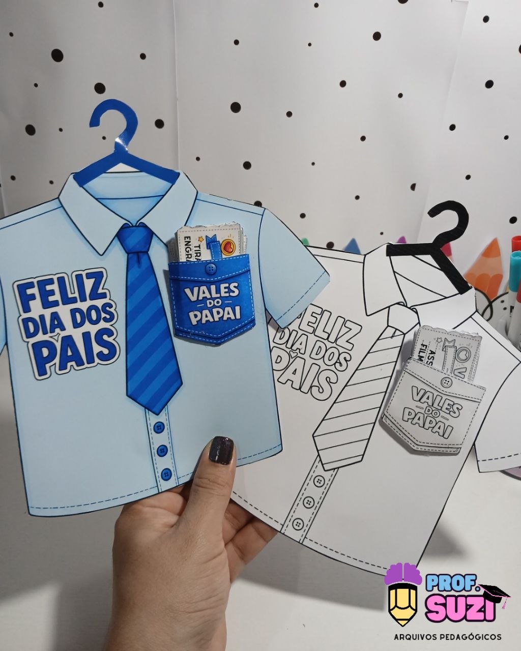 👔 Camisa do Papai com Vales do Papai – Lembrancinha para o Dia dos Pais